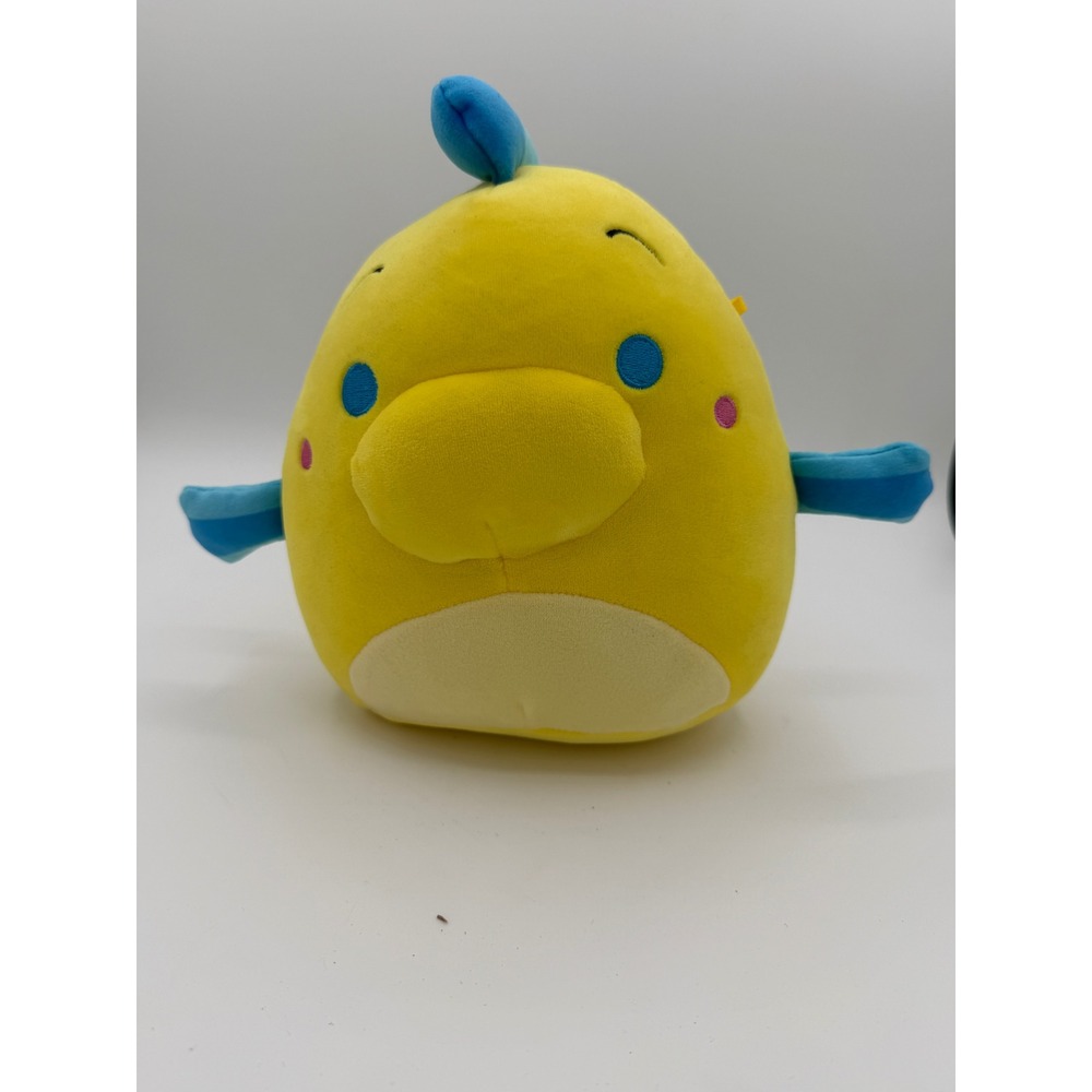Disney Squishmallows Flounder The Little Mermaid Plush Yellow Blue Fish 7 Inch